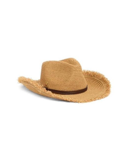 BCBGeneration Natural Packable Knit Cowboy Hat