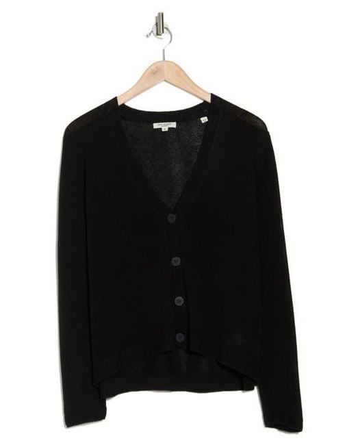 Max Studio Black V-Neck Button Front Cardigan