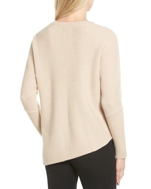 Halogen® Natural Wool & Cashmere Tunic Sweater