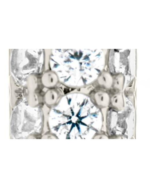 Sterling Forever White Mara Cubic Zirconia Hoop Earrings