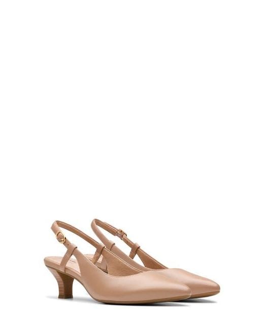 Clarks Multicolor Slingback Leather Pointy-Toe Pumps