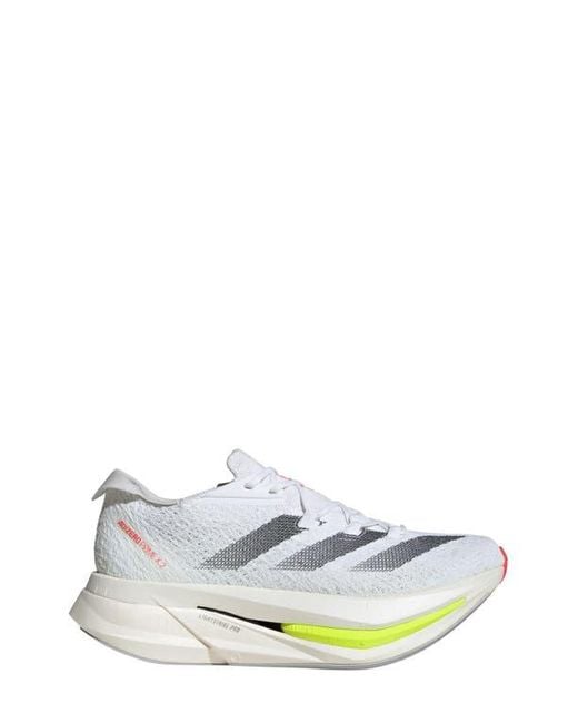 Adidas White Adizero Prime X Strung Running Shoe for men