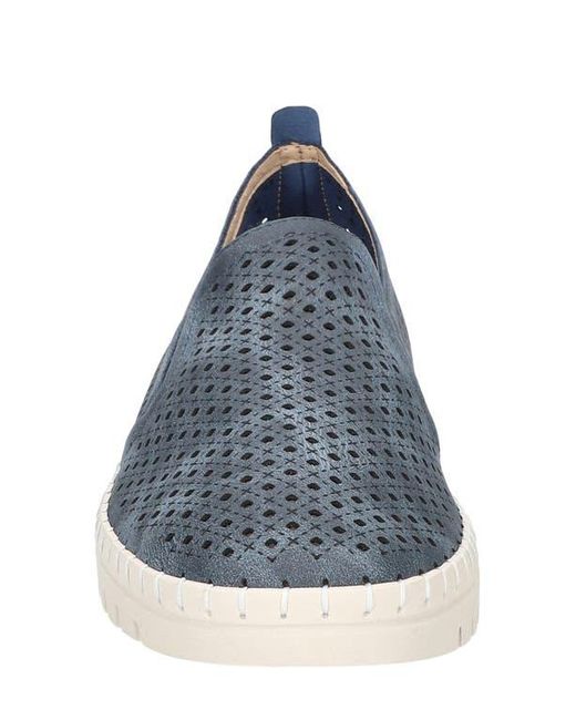 Easy Street Blue Fresh Perforated Slip-On Sandal