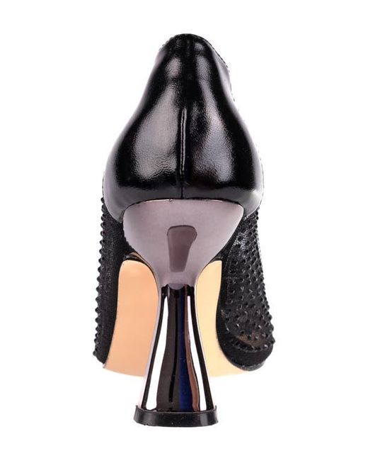 Lady Couture White Rhinestone Mesh Pump