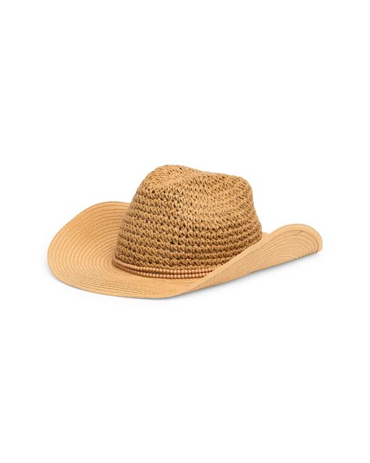 Vince Camuto Natural Straw Cowboy Hat