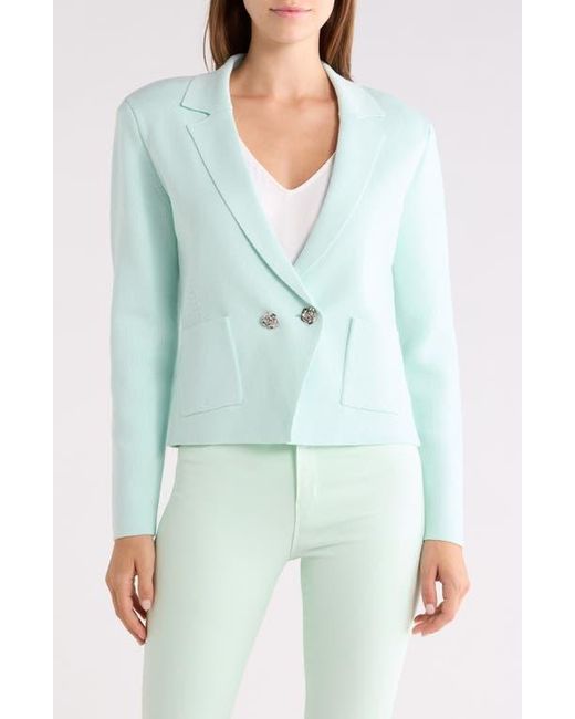 L'Agence Blue Sofia Knit Blazer
