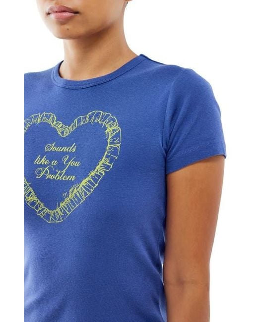 BDG Blue You Problem Graphic Baby Tee