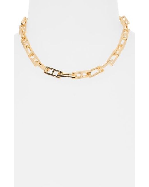 Leith Metallic Rectangle Link Necklace
