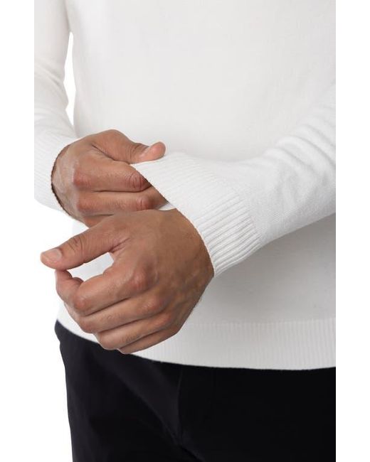 Xray Jeans White Mock Neck Knit Sweater for men