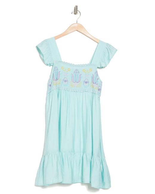 Blu Pepper Square Neck Mini Dress in Blue Lyst