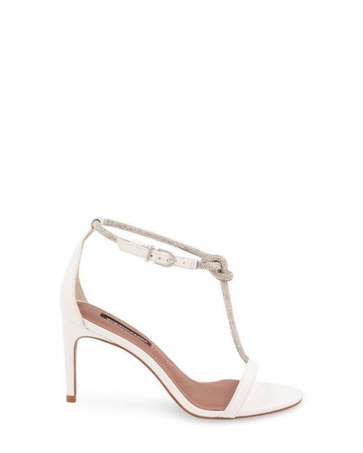 BCBGMAXAZRIA White Trinnia T-Strap Sandal
