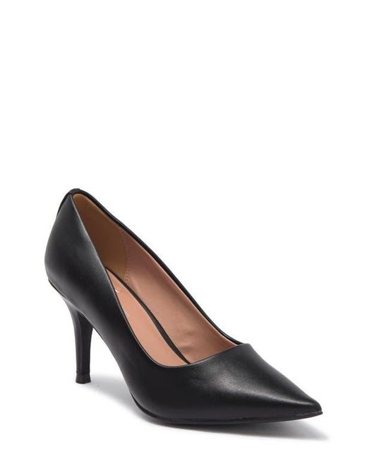 Linea Paolo Black Pointed Toe Leather Pumps