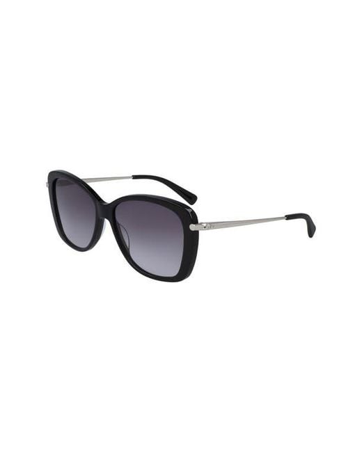 Longchamp Black Butterfly Gradient Sunglasses