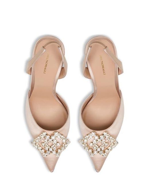 Bruno Magli Metallic Moda Slingback Pointed Toe Pump