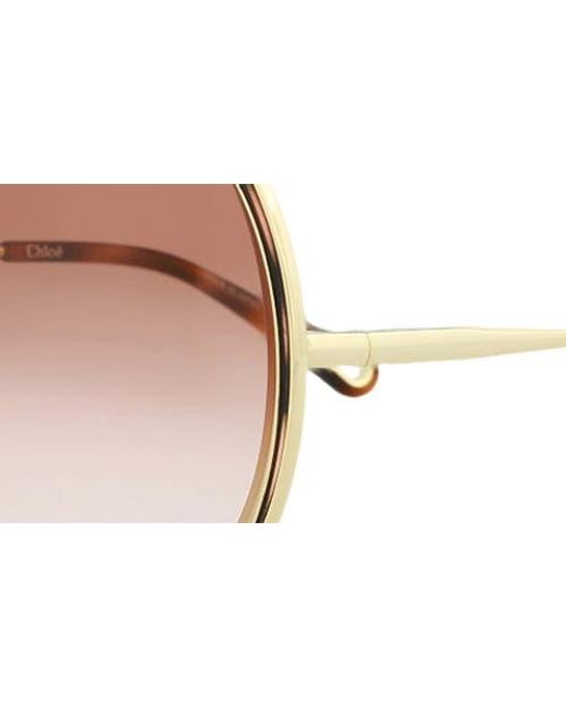 ● CHLOE ● サングラス Round Gold / Burgundy / 61mm Chloé 61mm Round Sunglasses - Burgundy | Editorialist