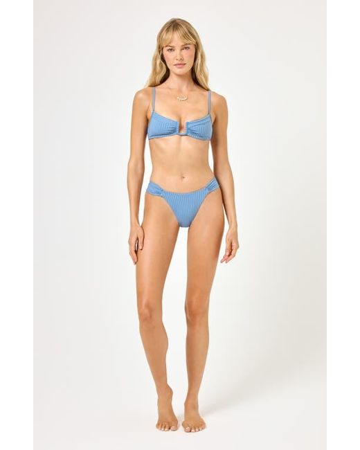 LSPACE Blue Peyton Bikini Top