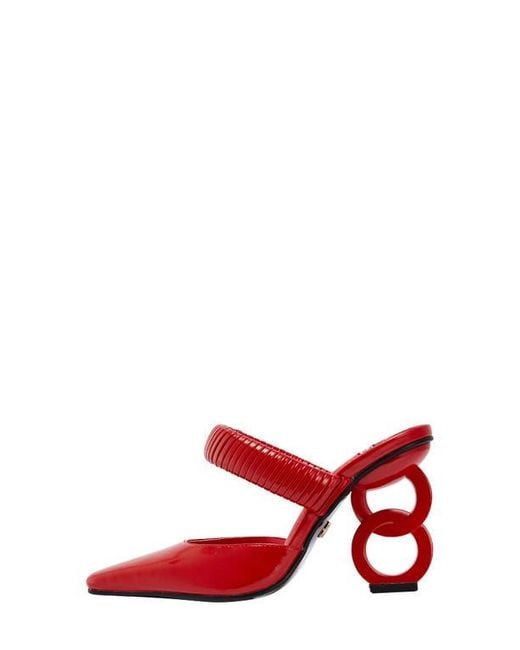 Ninety Union Red Luna Mule Pump