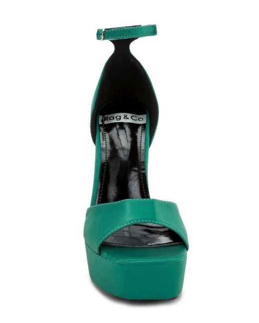 Rag & Co Green Marshis Platform Sandal