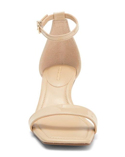 Vince Camuto Metallic Vinkely Square Toe Kitten Heel Sandal