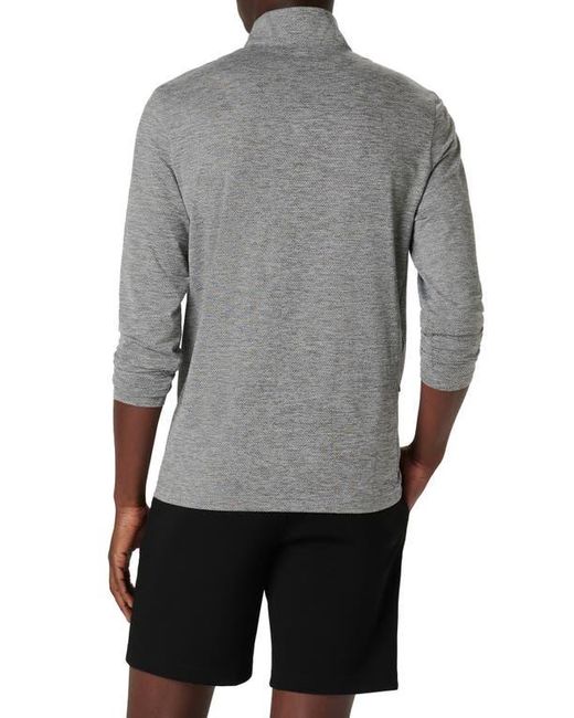 Bugatchi Gray Quarter Zip Performance Pullover for men