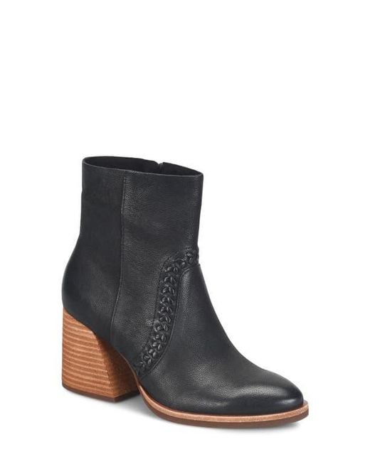 Kork-Ease Black Shilo Block Heel Bootie