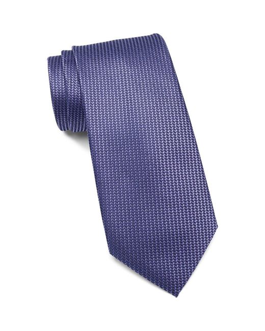 Tom Baine Blue Geometric Texture Tie for men