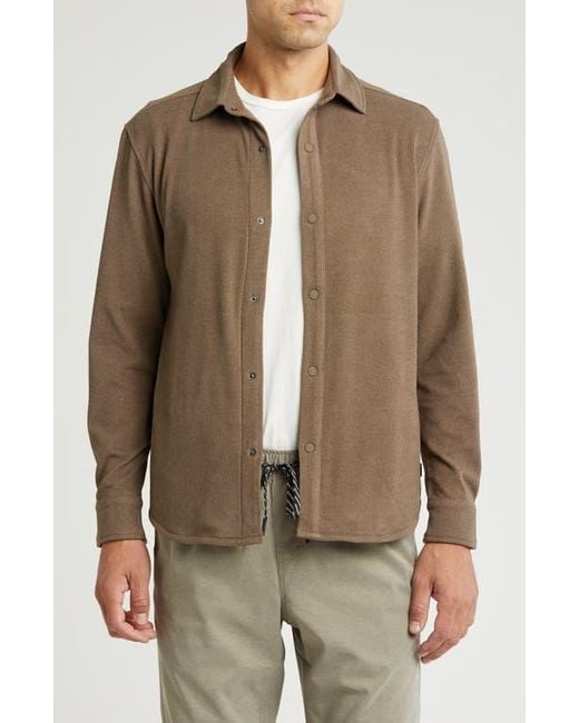 Hurley Brown Brushed Fleece Shirt Jacket for men