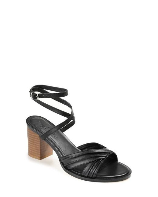 Journee Collection Black Freeda Ankle Strap Sandal