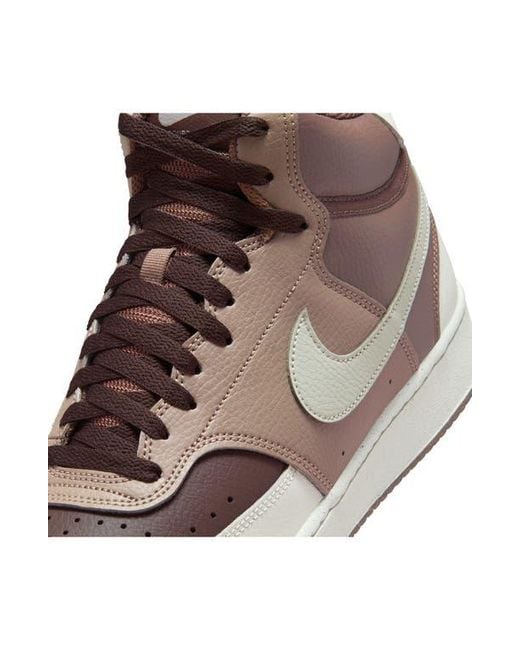 Nike Brown Court Vision Mid Next Nature Mid Top Sneaker for men