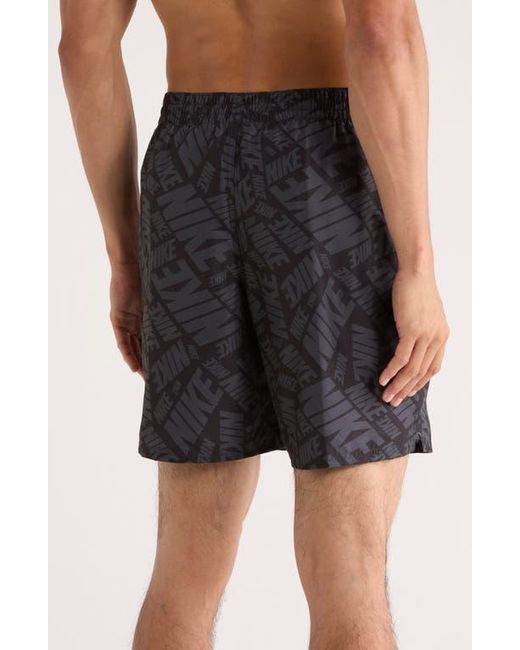 Nike Black Seven-Inch Volley Swim Trunks for men