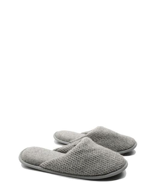 Portolano Gray Cashmere Honeycomb Slippers