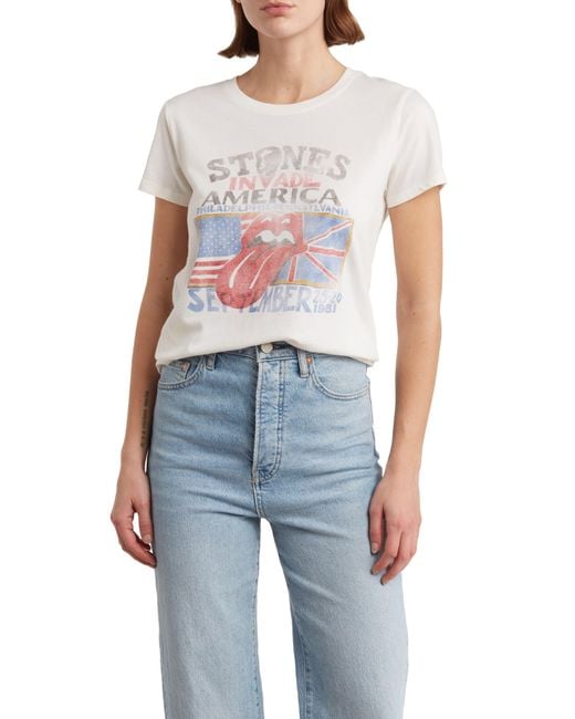 Lucky Brand Rolling Stones America T-shirt in Blue