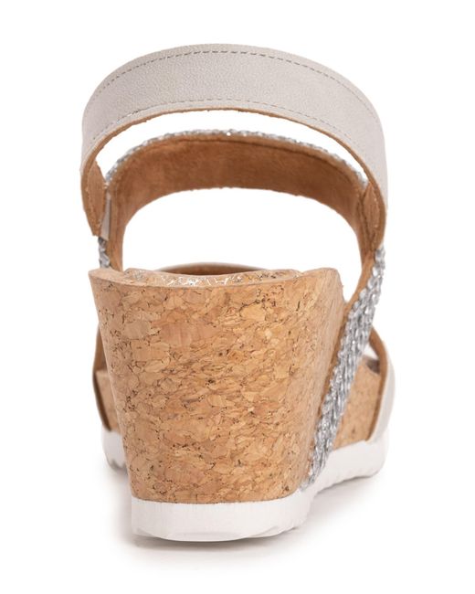 Muk Luks Metallic Wendy Platform Wedge Sandal