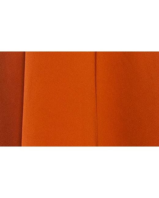 Alexia Admor Orange Sophie Long Sleeve Fit & Flare Maxi Dress