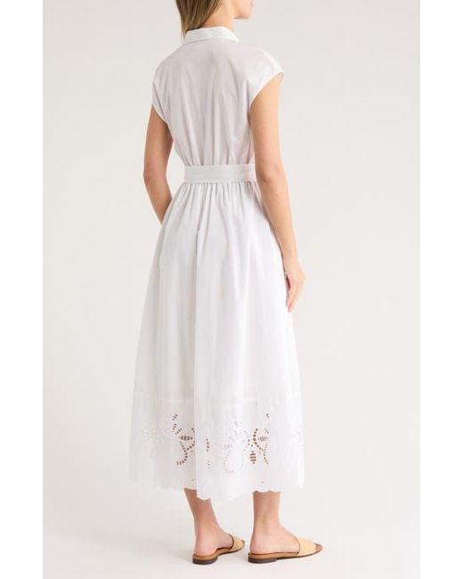 chinese dress ladies Ellen Tracy Women's Linen Dotted Lace Trim Dress main image 1