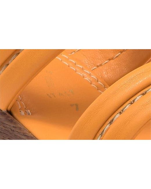 Italian Shoemakers Orange Fayette Platform Wedge Slide Sandal