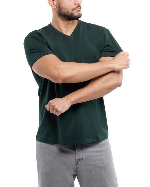 Xray Jeans Green Soft Cotton V-Neck T-Shirt for men