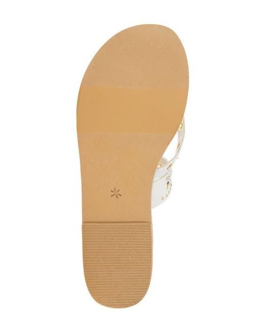 Splendid White Silas Studded Toe Loop Sandal