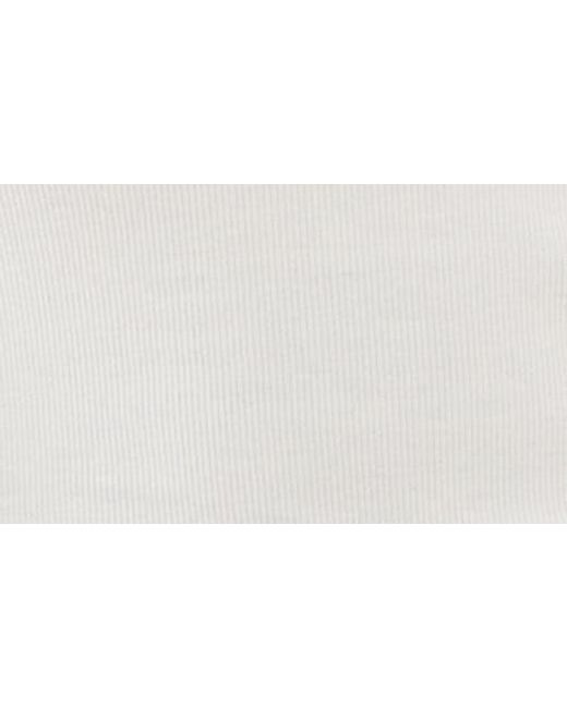 BDG White Acid Wash Placket Cotton Crop Henley