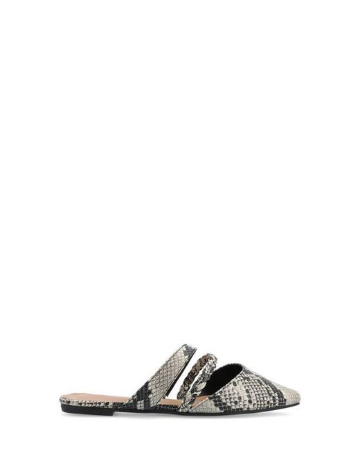 Journee Collection White Olivea Mule