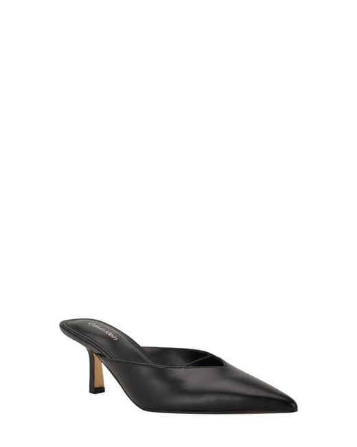 Calvin Klein Black Camily Pointed Toe Mule