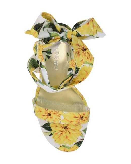 Nine West Yellow Kobs Ankle Tie Sandal