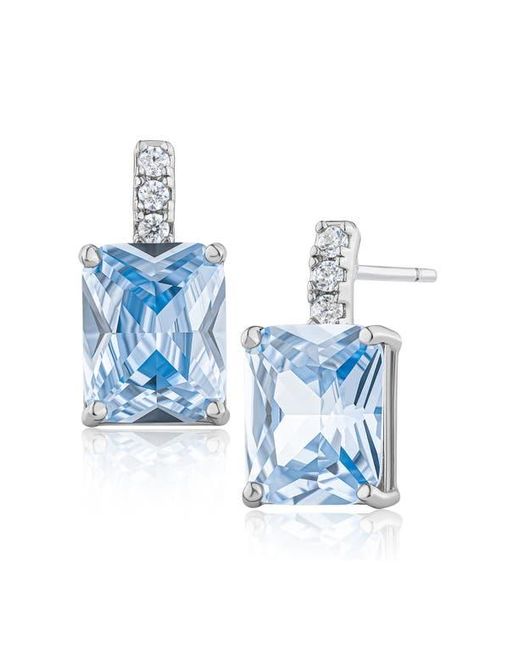 Kenneth Jay Lane Blue Cubic Zirconia Drop Earrings