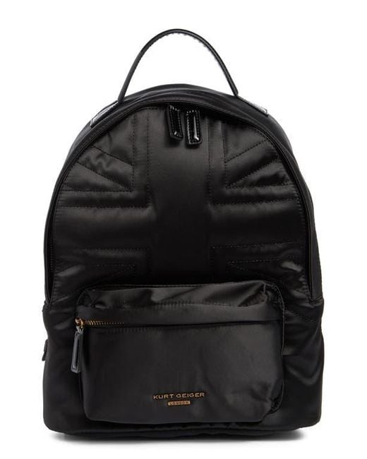 Kurt Geiger Black Recycled Union Jack Backpack