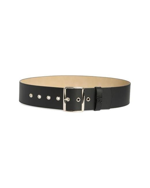 Steve Madden Black Rim Buckle Wide Belt