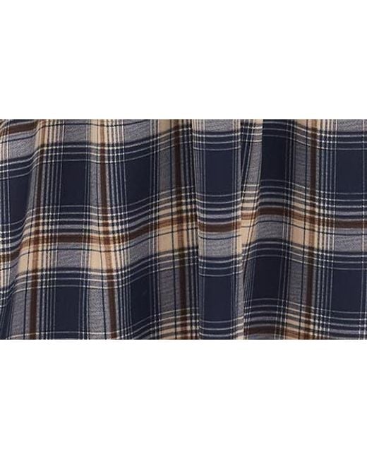 AUGUST SKY Multicolor Plaid Tie Front Midi Dress