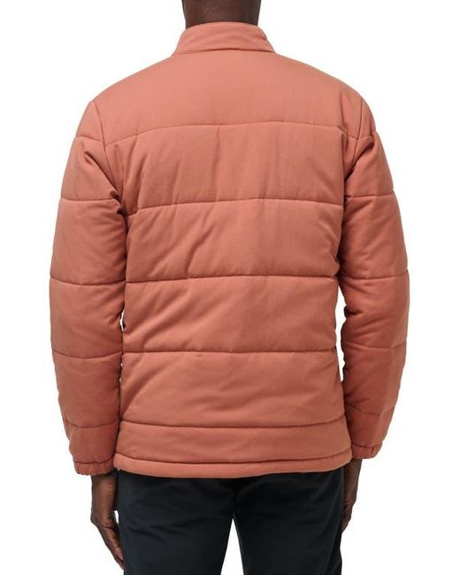 Travis Mathew Orange Climate Drop Quilted Jacket for men