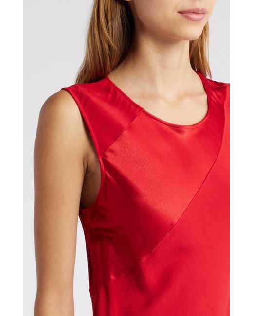 Rails Red Sanya Paneled Satin Midi Dress