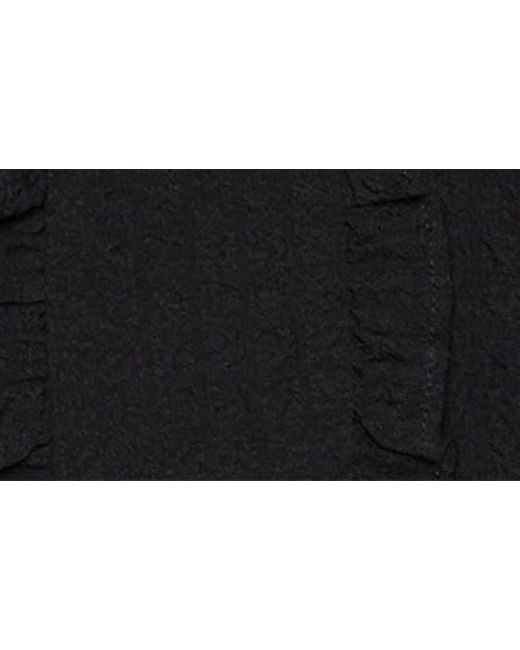 Vero Moda Black Cira Ruffle Long Sleeve Tiered Dress