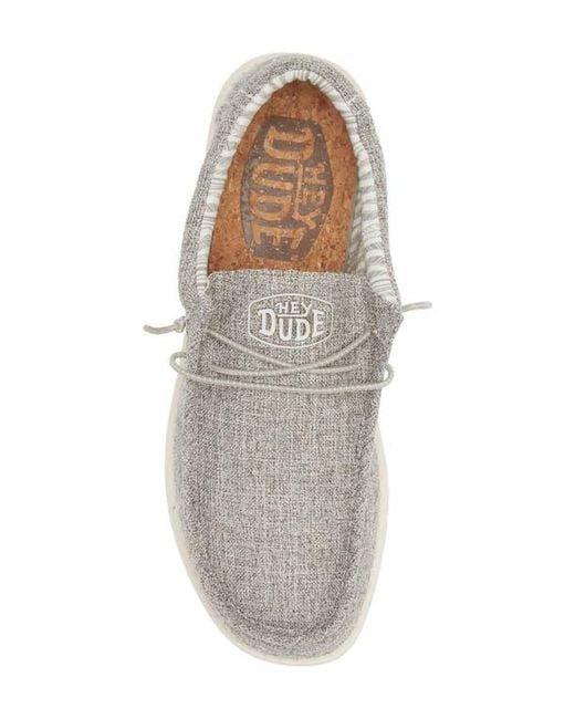 HeyDude Gray Wally Slip-On for men